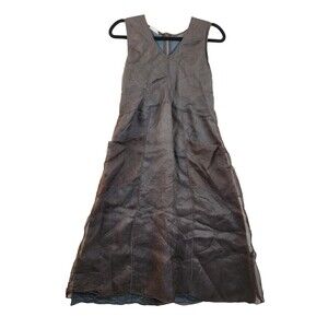 NEESH by D.A.R. Juniors Size 3 Brown Sleeveless V-Neck Silk Fit And Flare Dress